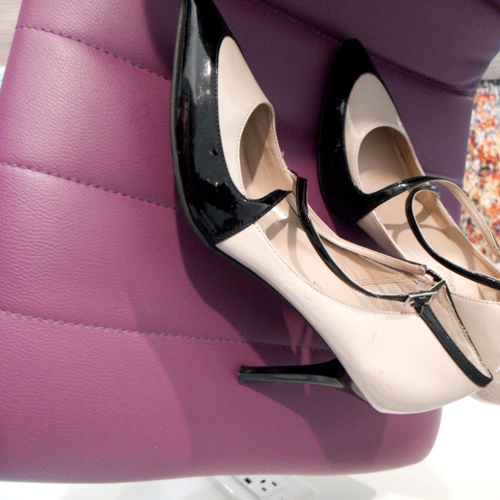 Black/Tan dance shoes sz 9